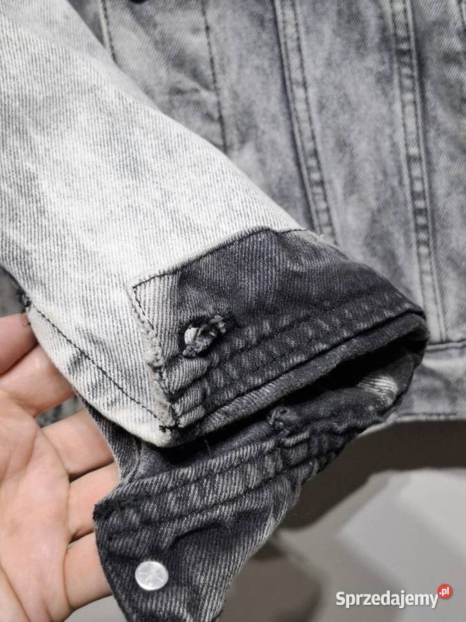 Kurtka M jeansowa Zara Man acid wash przecierana