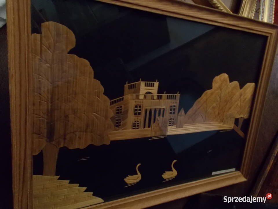 Obraz Warszawa Łazienki Prasowana Słoma PRL sprzedam