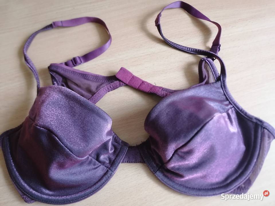 Biustonosz burgundowy na fiszbinach gładki 75cm