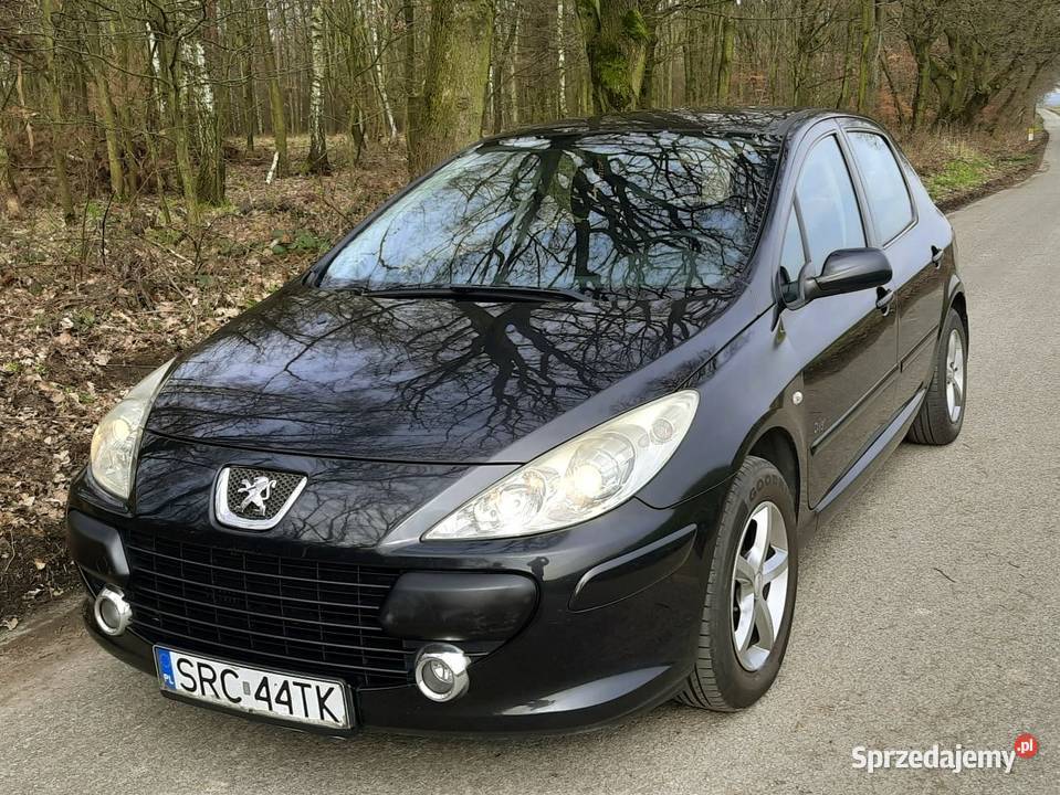 Auto Peugeot 307 Czarny 2007 1.6 HDI 90KM ASO Klima 5 drzwi