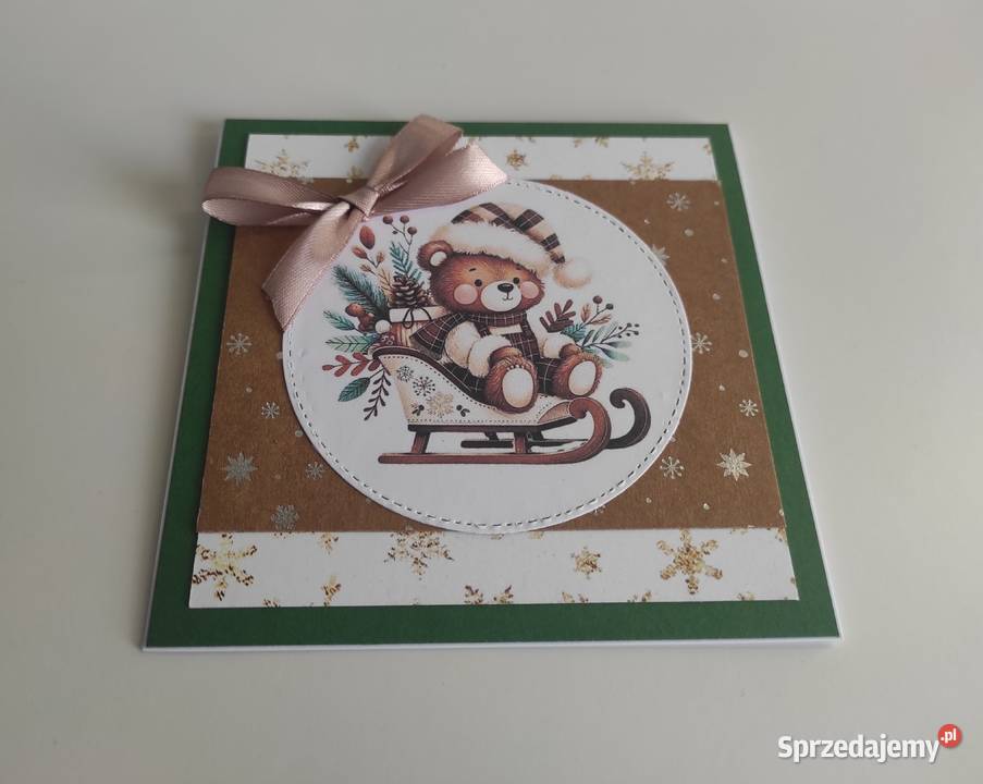 Kartka ręcznie robiona handmade świąteczna Boże