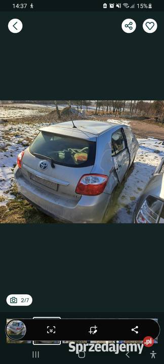 Toyota Auris 1 Hybryda części 1F7 Baryczka