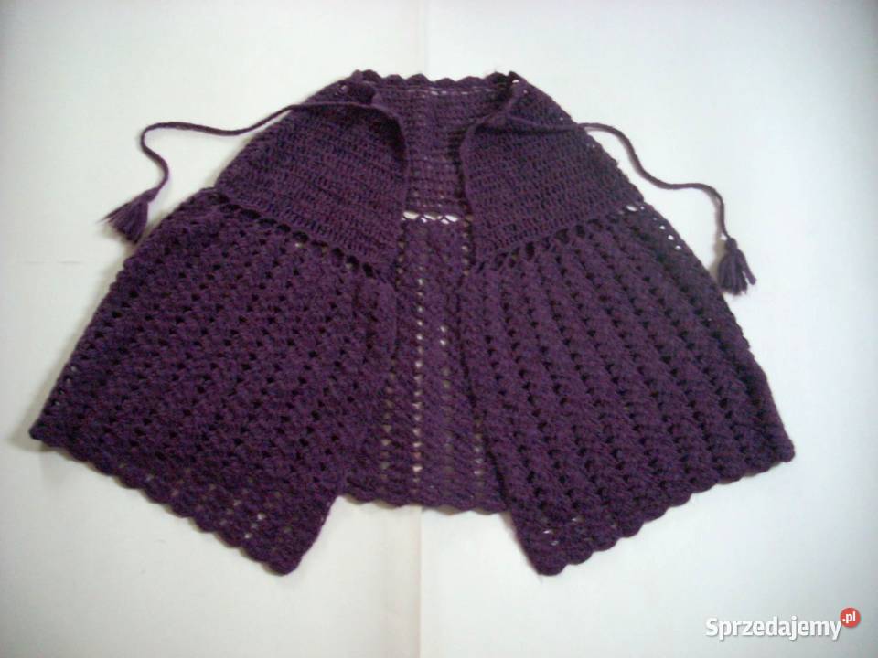 Ażurowe Ponczo Narzutka Szydełkowa Nowy Sącz
