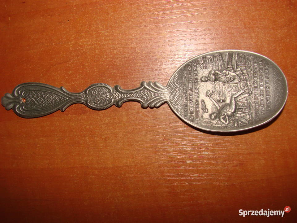 cynowa łyżka kolekcjonerska Antyki, Sztuka, Kolekcje Pruszcz Gdański