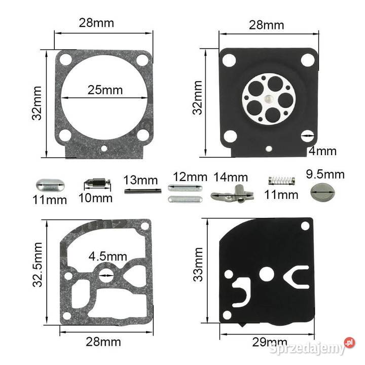 Zestaw naprawczy gażnika typ RB-100 uszczelka Stihl HS45 FS5