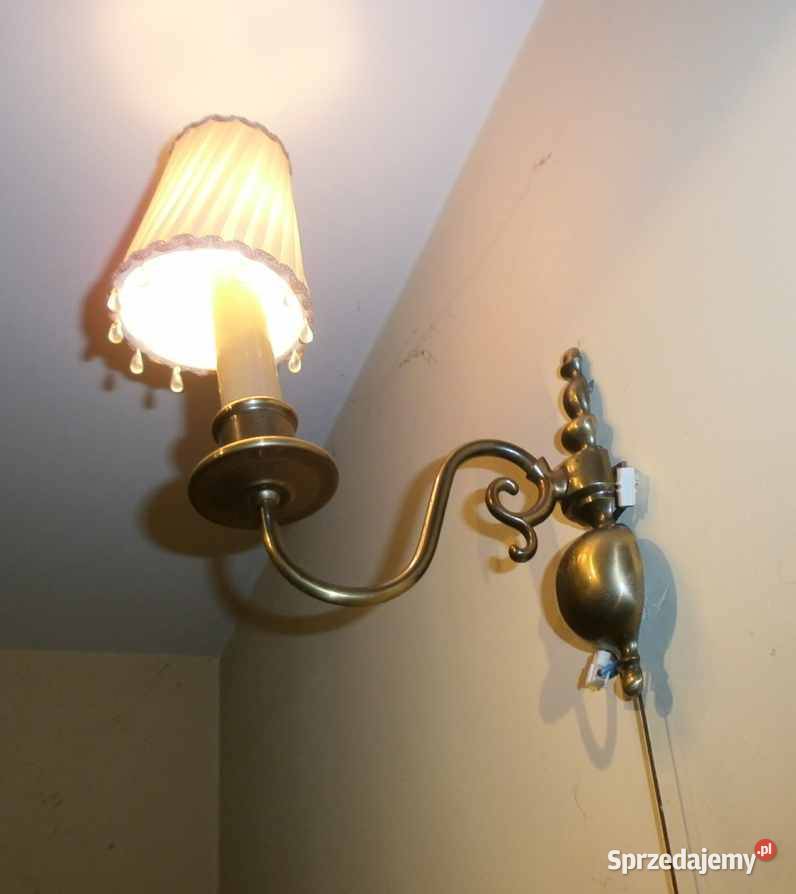 Mosiężne Lampy Ścienne Świece Kinkiety Vintage małopolskie Kraków