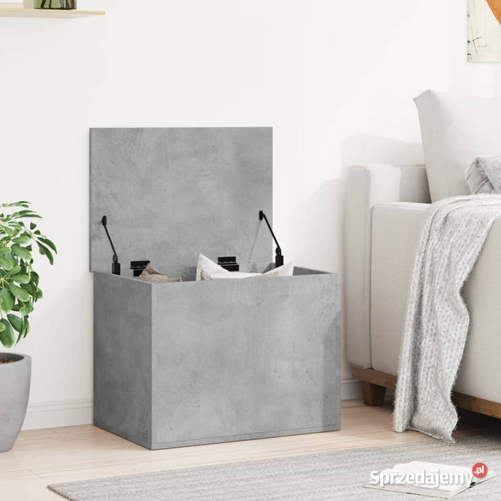 Skrzynia szarość betonu 60x42x46 materiał Warszawa