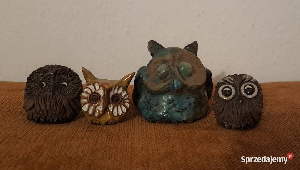 piękne małe ceramiczne sowy Warszawa