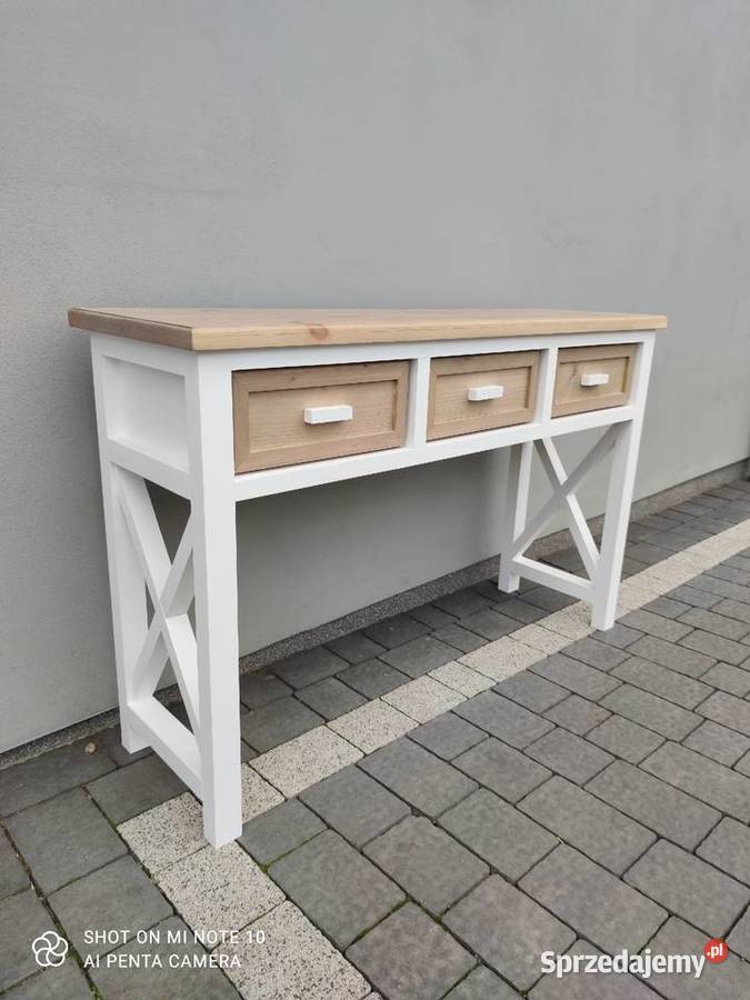 Konsola drewniana styl prowansalski Szafy, regały, półki