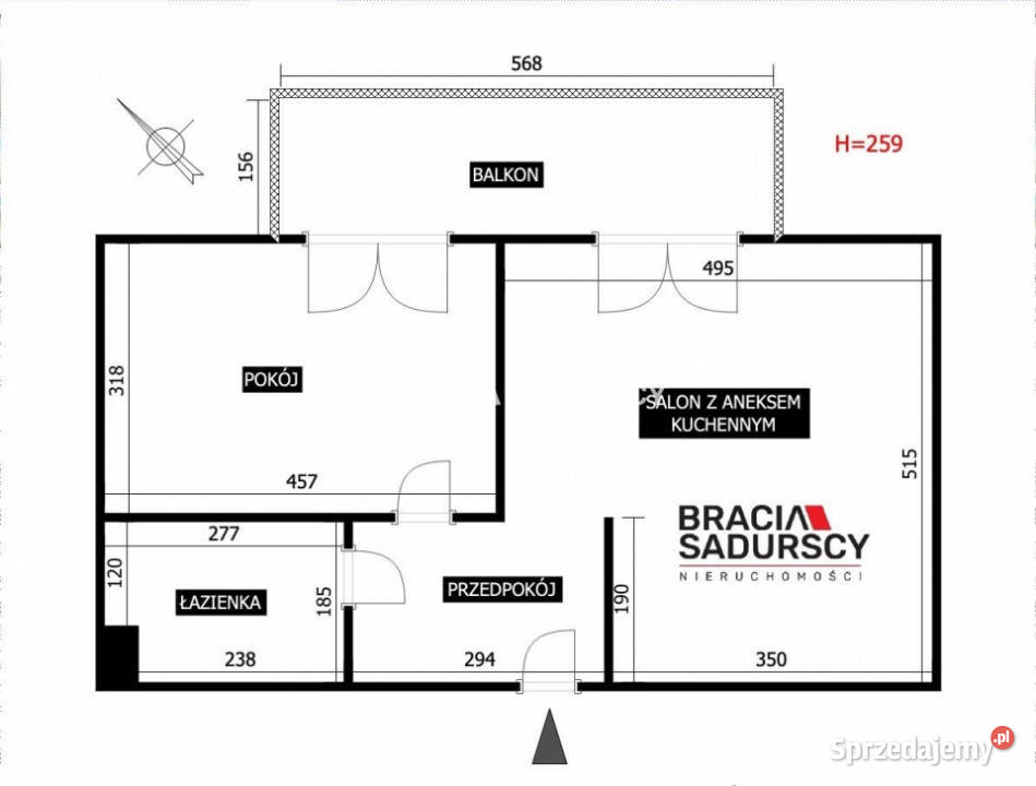 Mieszkanie Kraków Josepha Conrada 4779m2 2pok