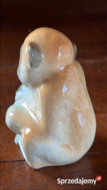 Figurka Porcelanowa Małpka Małpa Łomonosow Bez Porcelana i szkło