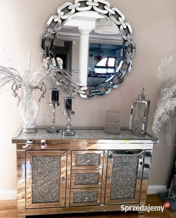 Lustrzana komoda z kryształkami Milion Diamonds