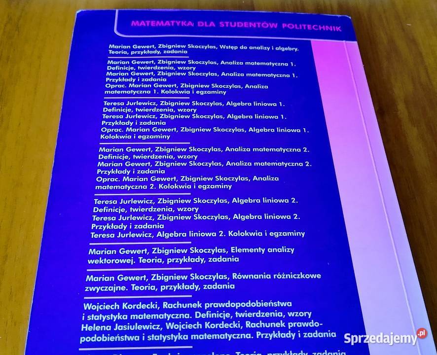 Równania różniczkowe zwyczajne teoria przykłady Książki naukowe i popularnonaukowe pomorskie Gdańsk sprzedam