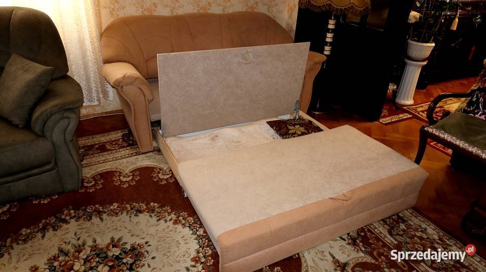 3 Osobowa Sofa Kanapa z Funkcją Spania Pojemnik 90cm Ziębice