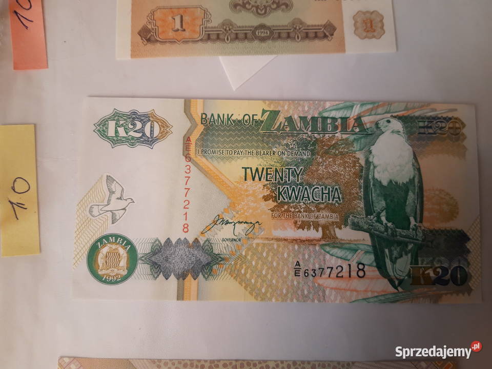 Banknot kolekcjonerski Zambia Tadżykistan Antyki śląskie Ruda Śląska