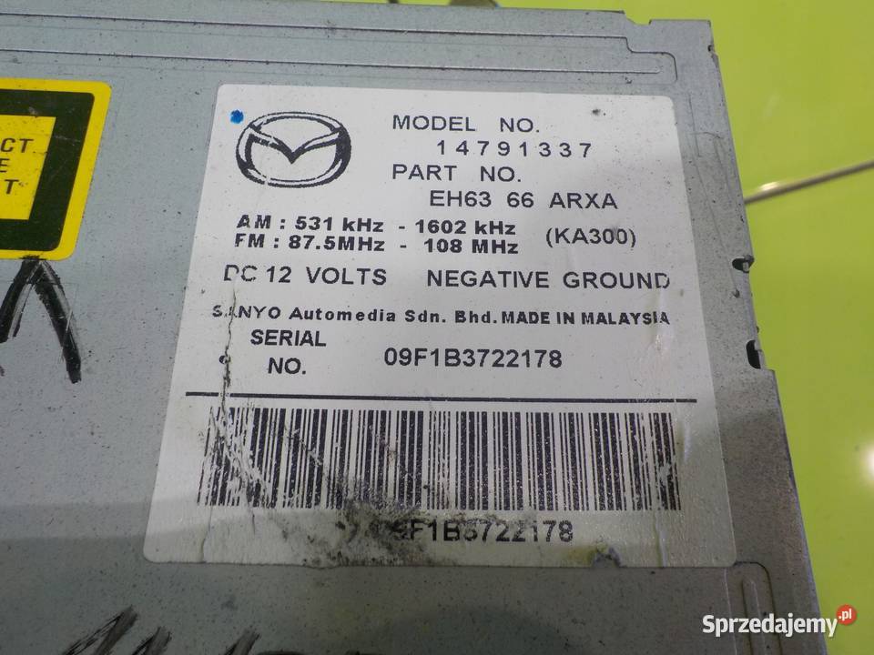 MAZDA CX7 LIFT 22 D 09r radio CD 14791337 mazowieckie Suków