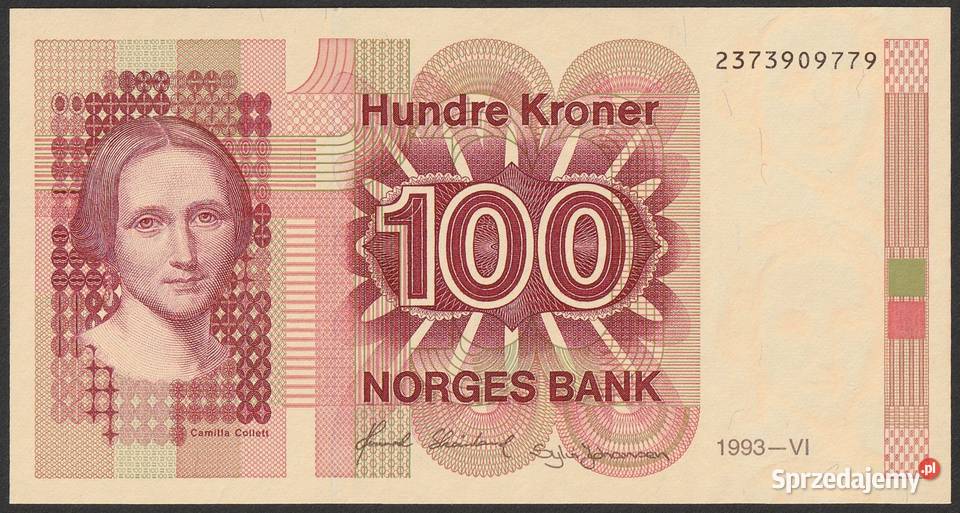 NORWEGIA 100 KORON 1989 STAN 12 łódzkie Łódź