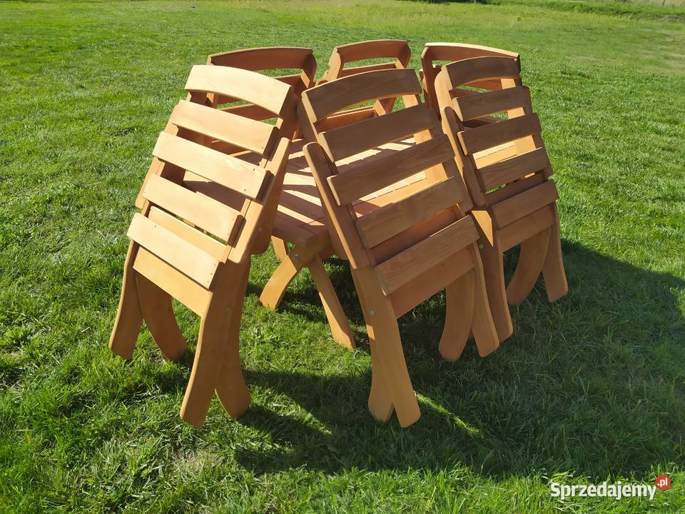Meble ogrodowe drewniane składane typ X wersja 2 Kalety