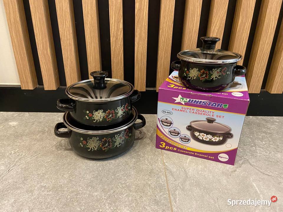 FABRYCZNIE NOWY zestaw małych garnków wielkopolskie Poznań