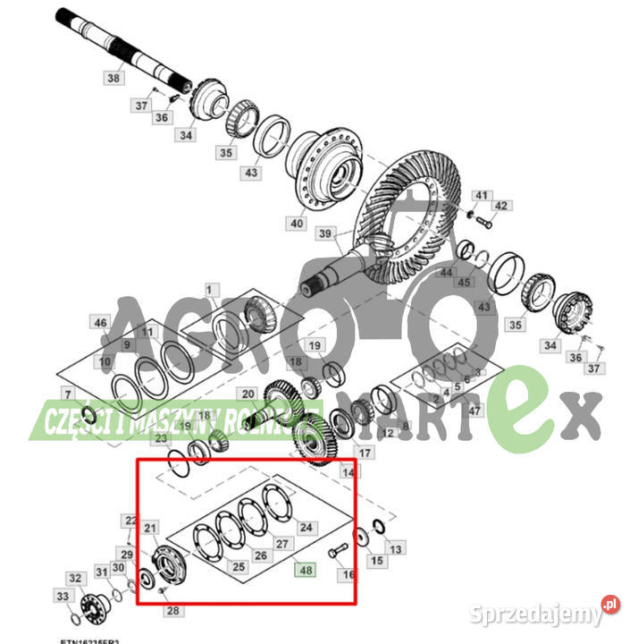 RE309874 ZESTAW PODKŁADEK REGULACYJNYCH JD Pozostałe Wichrów