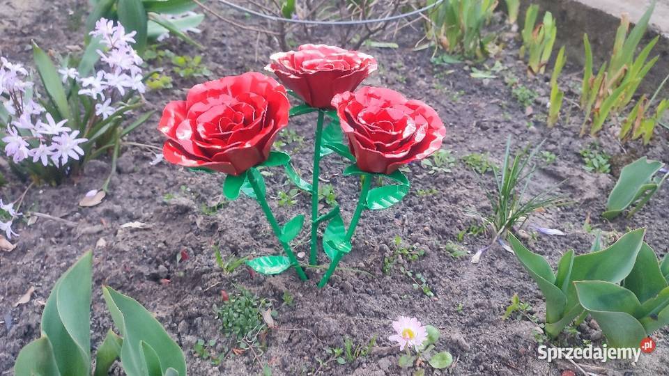 Róże stalowe rękodzieło Polskie wielkopolskie Leszno sprzedam