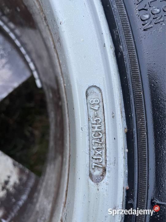 FELGI R17 5108 PEUGEOT 7JX17CH548 Z OPONAMI Średnica 17" Rutki-Kossaki sprzedam