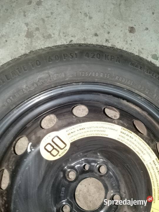 Koło zapasowe dojazdowe R15 Fiat