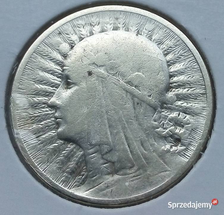 POLSKA2 1932 r SREBRO 750 GŁOWA KOBIETY