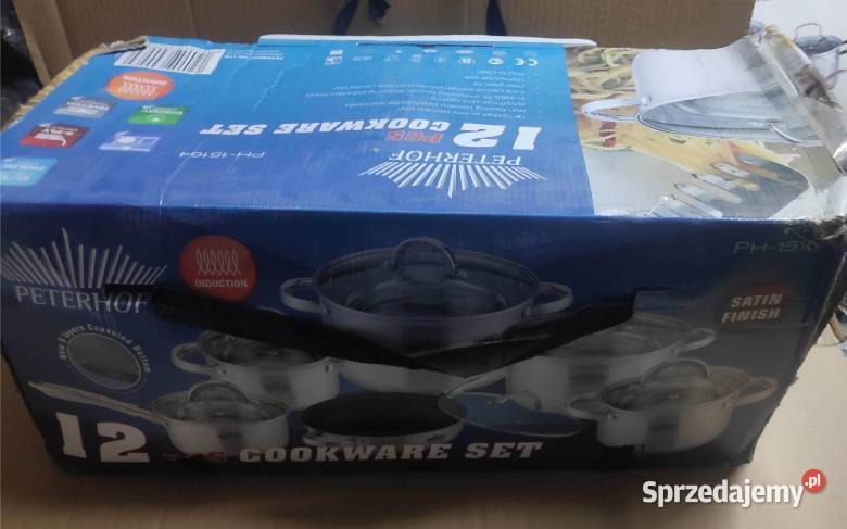 Komplet garnków 12 el Peterhoff outlet indukcja Łódź
