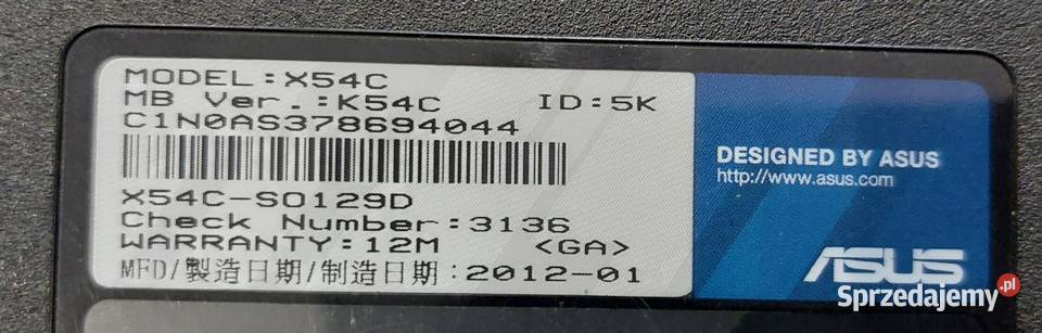 Laptop ASUS X54C K54C 2GB