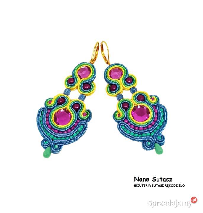 Kolczyki Sutasz rękodzieło Nane Sutasz dolnośląskie Lubań