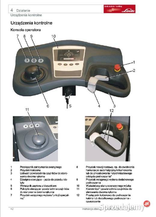 Linde V10 instrukcja obsługi udt Magazynowanie Sulejów sprzedam
