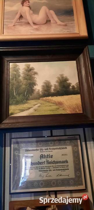 Obraz olejny sygnowany 5 z ramą Warszawa