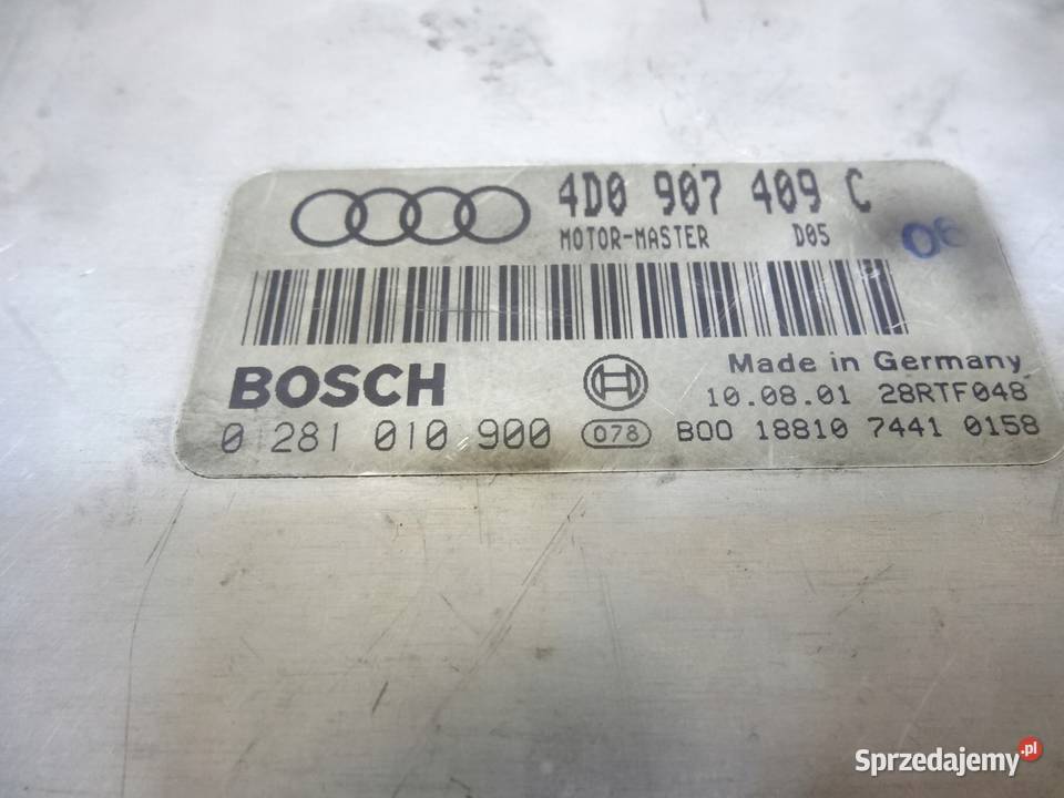 AUDI A8 D2 STEROWNIK KOMPUTER SILNIKA 33TDI Przemęt