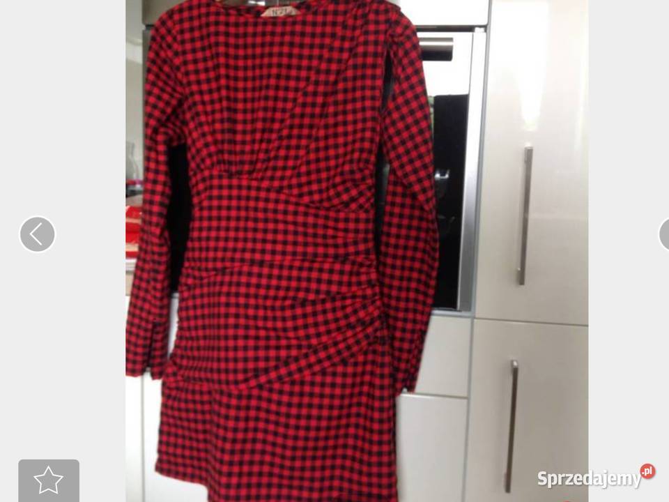 Sukienka Mini Damska N21 r XS czerwona pepitka Spódnice i sukienki sprzedam