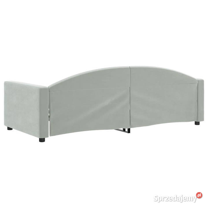 Sofa z funkcją spania jasnoszara aksamit 90x200 Warszawa