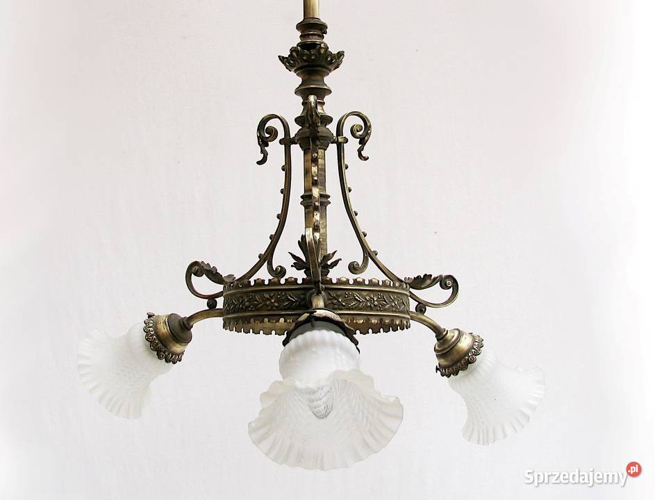 Żyrandol Lampa Francuska Mosiądz Paris
