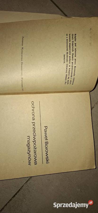 Pierwsze wydanie Ochrona przeciwpożarowa Antykwariat wielkopolskie