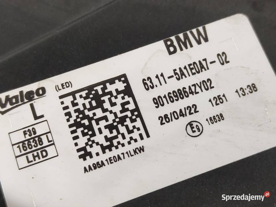Lampa LED Lewy Przód BMW X2 F39 90169864ZY02 osobowe Pleszew