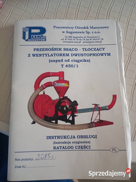 Sprzedam przenośnik pneumatyczny ssąco tłoczący