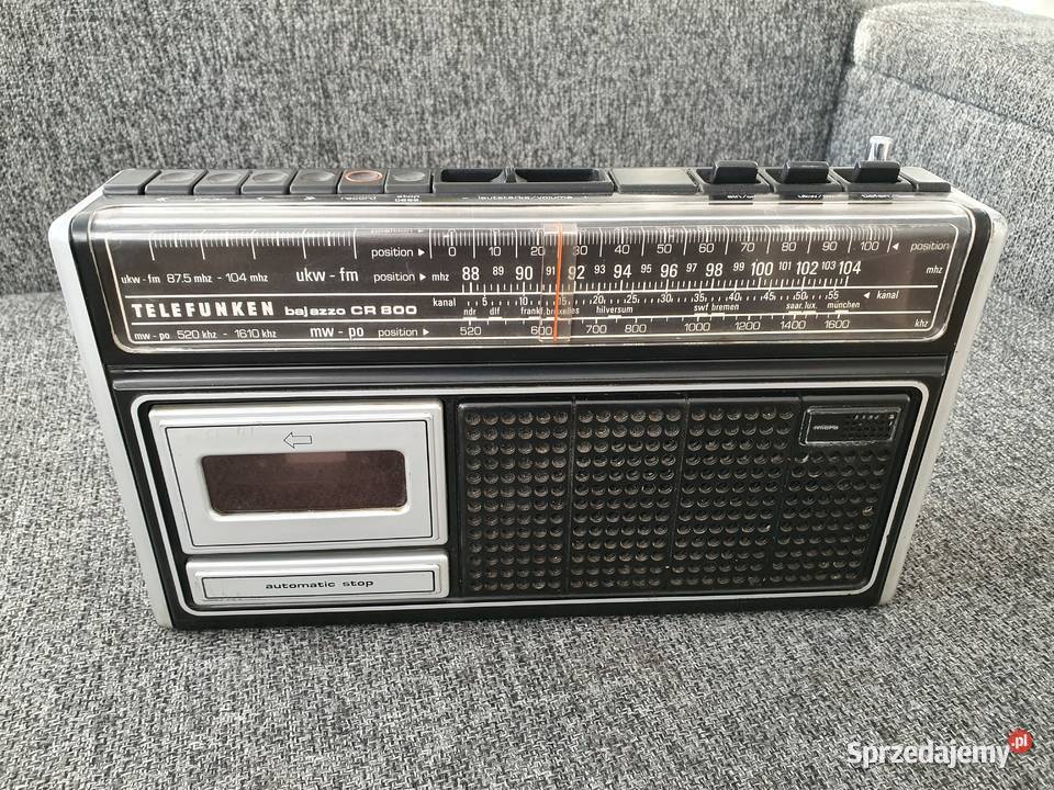 Stary zabytkowy radiomagnetofon Telefunken Magnetofony Kępice