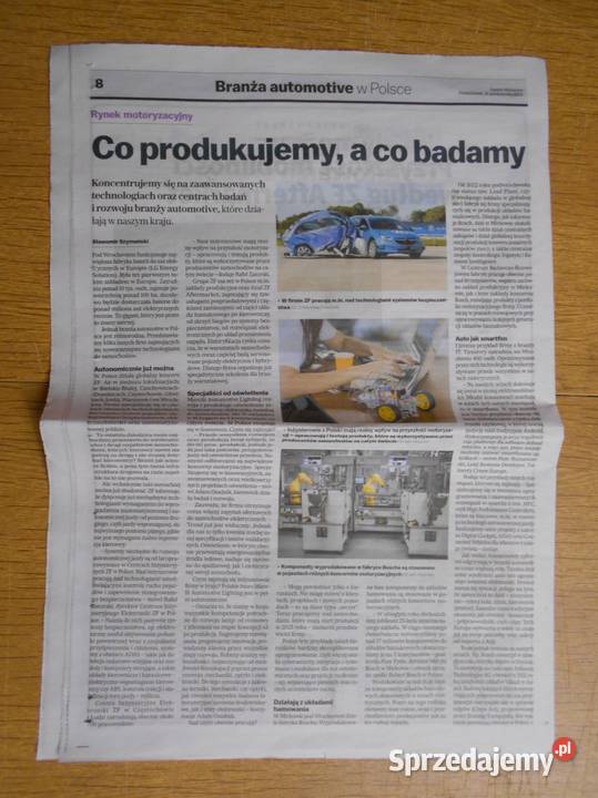 Branża AUTOMITIVE w Polsce Gazeta Wyborcza Parczew sprzedam