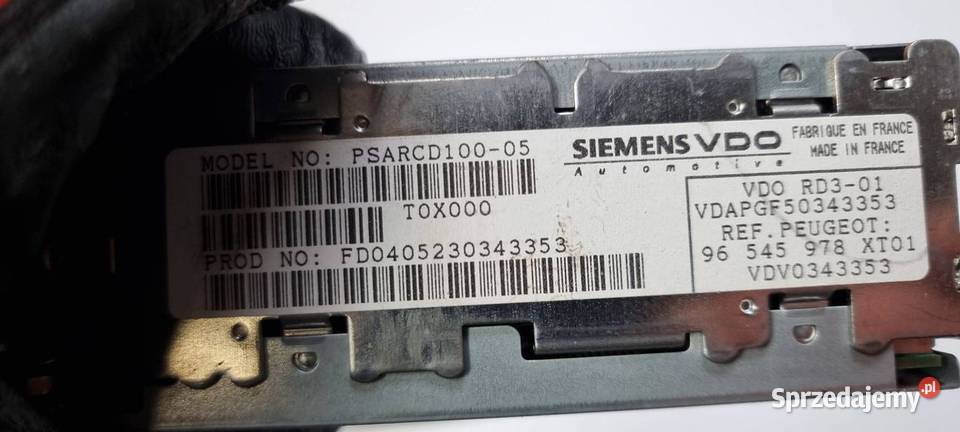 RADIO PEUGEOT 1007 96545978XT01 Lipno