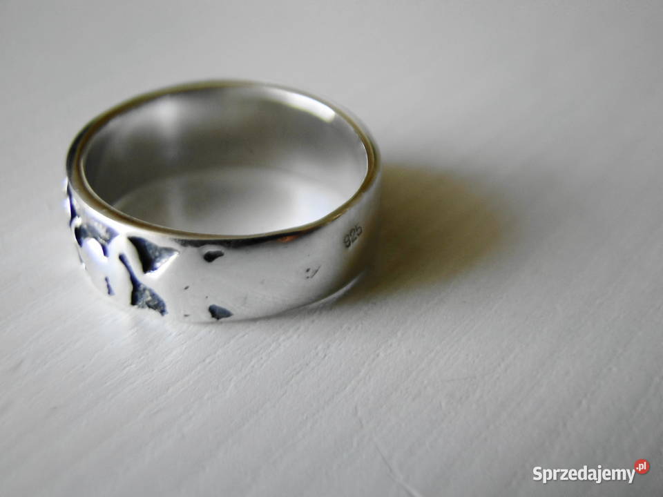 Solidny Pierścionekobrączka srebro 925 mazowieckie Warszawa