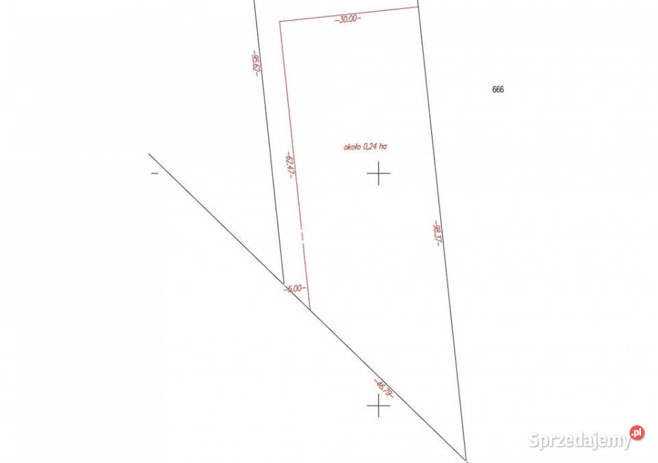 Działka ze stawem 2412 m Aleksandrów