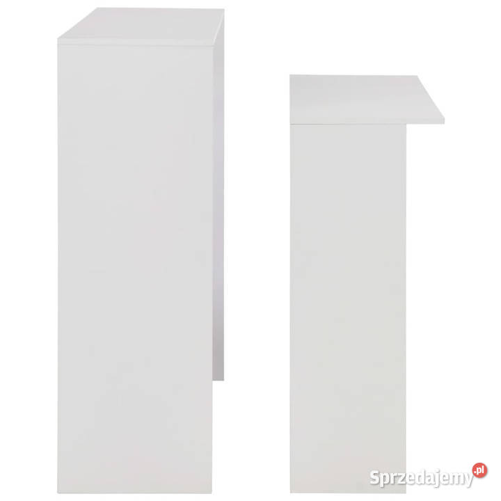 Stół barowy z 2 blatami biały 130 x 40 x 120 Warszawa