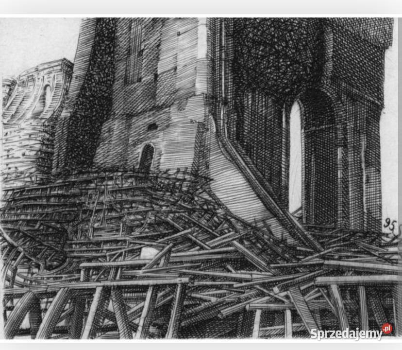 OBRAZ miedzioryt Krzysztof Skórczewski autograf Lublin