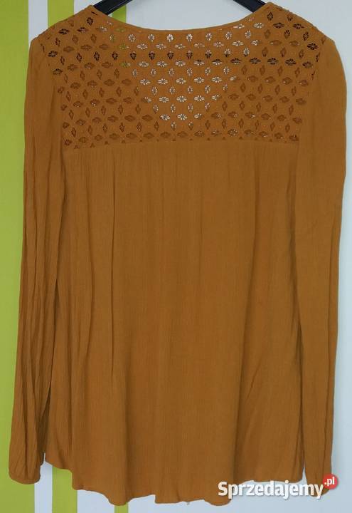 L44 Musztardowa tunika na karczku Promod