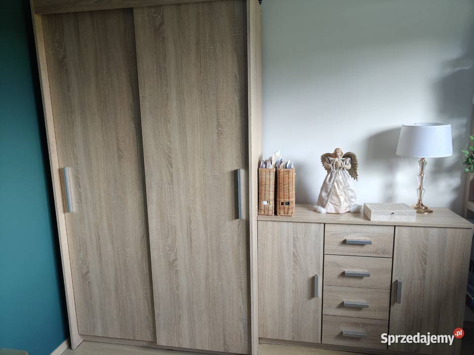 Sprzedam używaną szafę z komodą Bobrowniki sprzedam