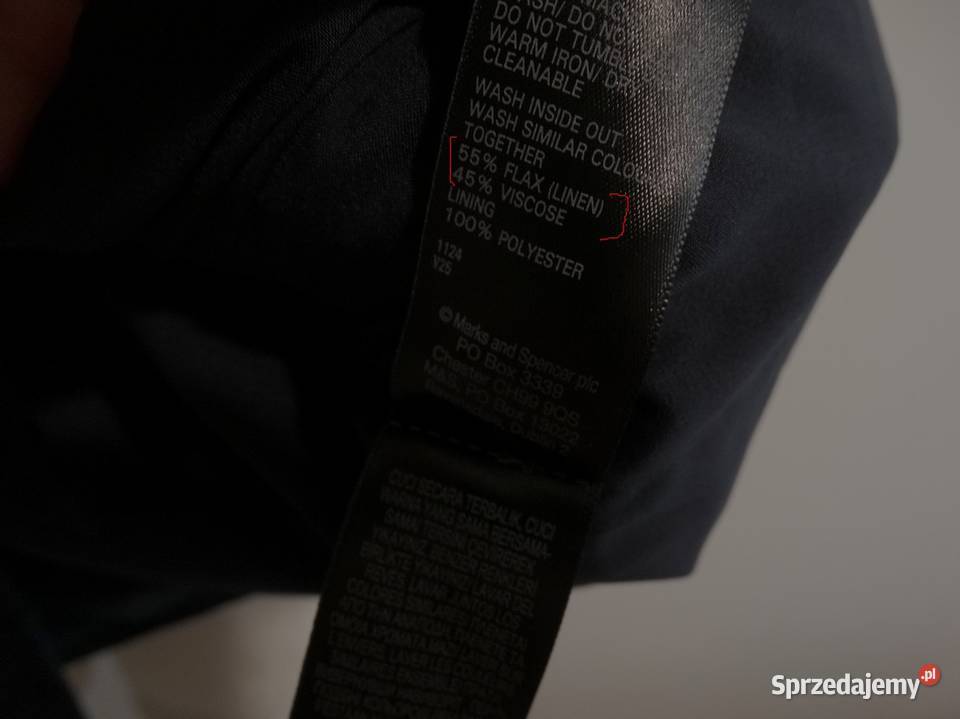 Kamizelka Garniturowa Lniana Len Wiskoza Łomża